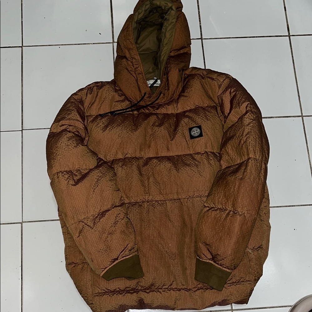 Stone Island Tan Hooded Jacket